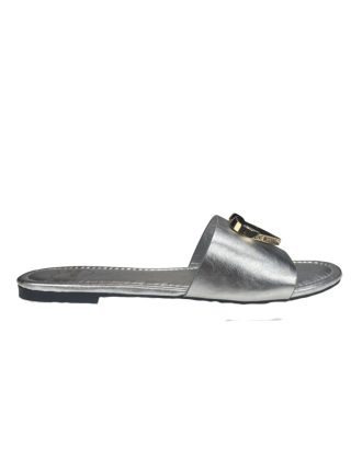 Klapki damskie JA28161G0MIF090B Szary/Srebrny