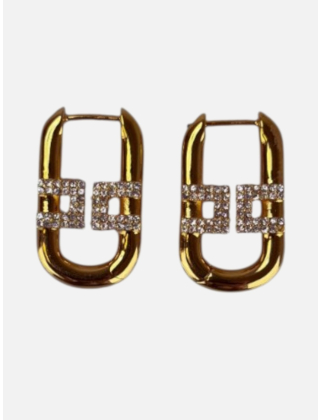 Elisabetta Franchi Kolczyki damskie Żółty/Złoty, Metal, OR20A52