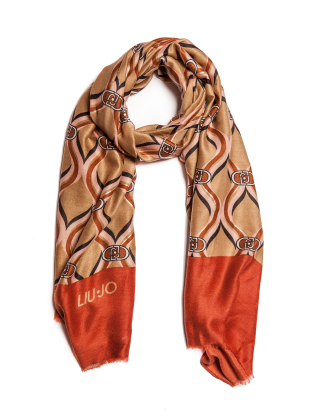 Szal damski 2F3138 T0300 Brązowy