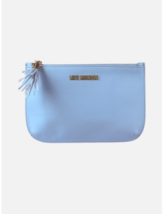 Love Moschino Kosmetyczka damska Niebieski, Imitacja skóry, JC5314PP1OKD0