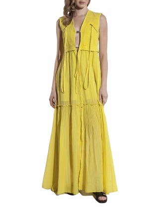 Sukienka codzienna 105246 A2MI Żółty/Złoty