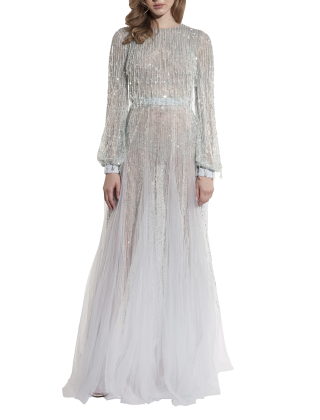 Sukienka wieczorowa ABR3952E2 Niebieski