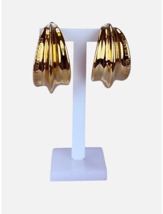 Elisabetta Franchi Klipsy damskie Żółty/Złoty, Metal, OR63B51
