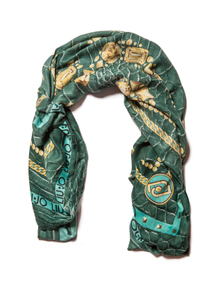 Chusta damska 2F3121 T0300 Zielony