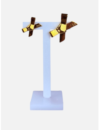 Elisabetta Franchi Kolczyki damskie Żółty/Złoty, Metal, OR53A51