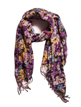 Szal damski 2F3143 T0300 Fioletowy