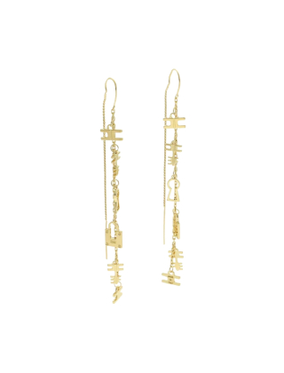 Kolczyki damskie OR28K31E2 Żółty/Złoty