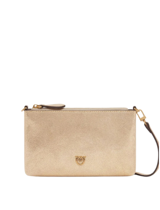 Torebka damska Flat Horizontal Mini 104277 A27K Żółty/Złoty