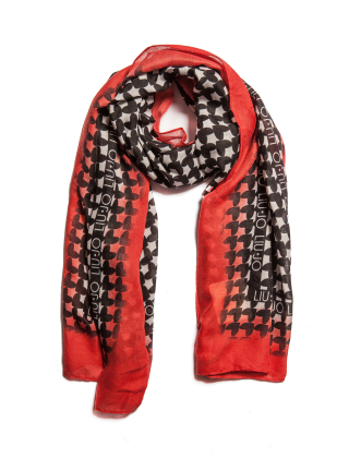 Szal damski 2F3129 T0300 Czerwony