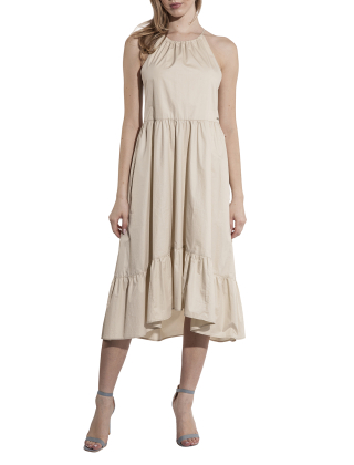 Sukienka XW000477 AF12812 Beżowy