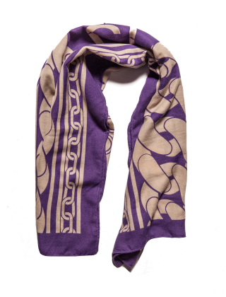 Chusta damska 2F3146 T0300 Granatowy