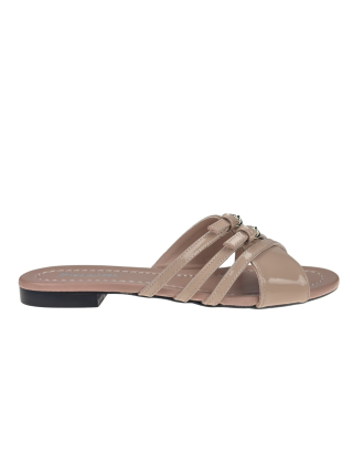 Klapki damskie SA28021C1OTB0609, Beżowy