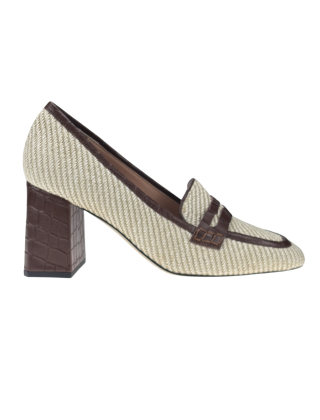 Loafersy damskie SA10117M1OTN110A, Kremowy