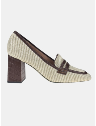 Loafersy damskie SA10117M1OTN110A, Kremowy