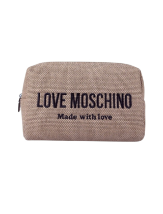 Love Moschino Kosmetyczka damska Beżowy, Materiał, JC5315PP0OKB1