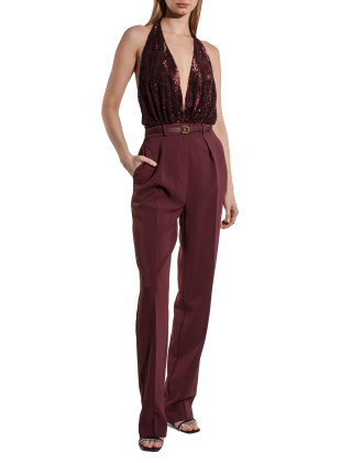 Elisabetta Franchi Kombinezon damski Rozmiar: XS, Bordowy, TU02447E2