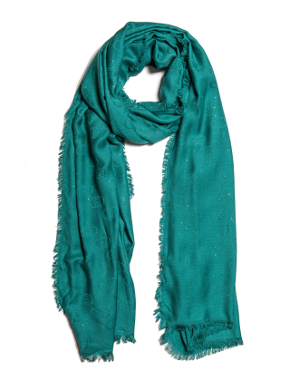 Szal damski 2F3080 T0300 Zielony