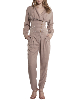 Kombinezon damski TJ39D51E2 Beżowy