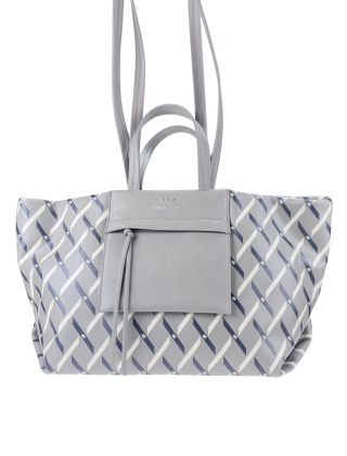 Torebka damska XW001538 AF17255 Szary/Srebrny