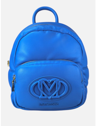 Love Moschino Plecak damski Niebieski, Imitacja skóry, JC4332PP0OKM0