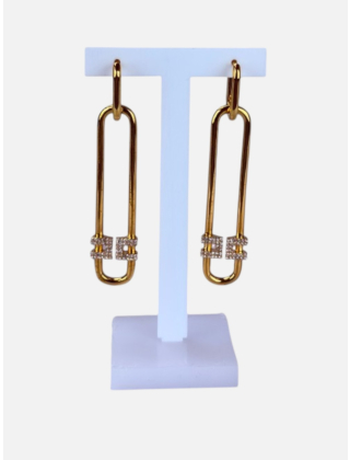 Elisabetta Franchi Kolczyki damskie Żółty/Złoty, Metal, OR10A52