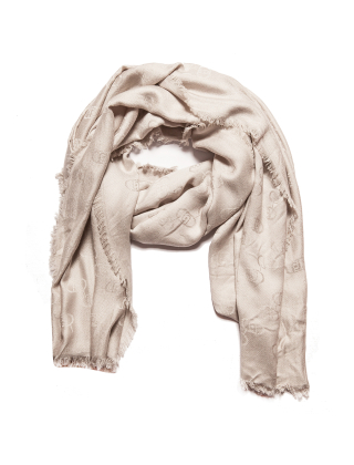 Szal damski 2F3088 T0300 Szary/Srebrny