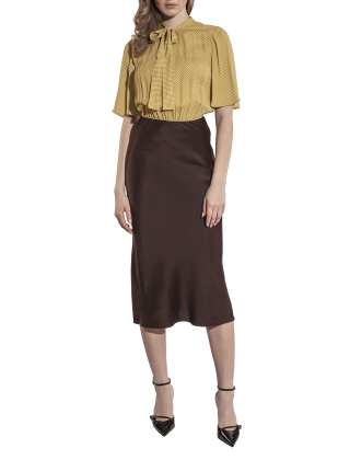 Sukienka codzienna AB85752E2 Żółty/Złoty