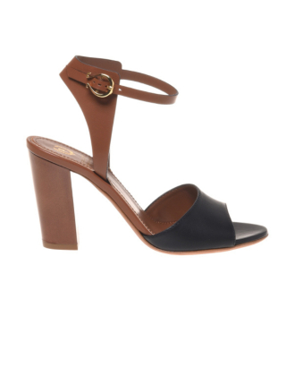 Sandały damskie PA16029C1OPA100A, Czarno-brązowy