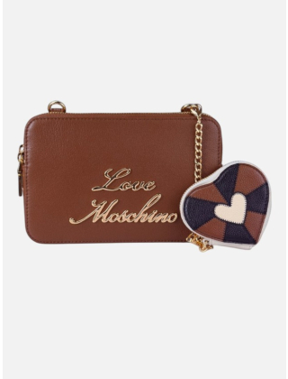 Love Moschino Torebka damska Brązowy, Skóra naturalna, JC4275PP0OK10