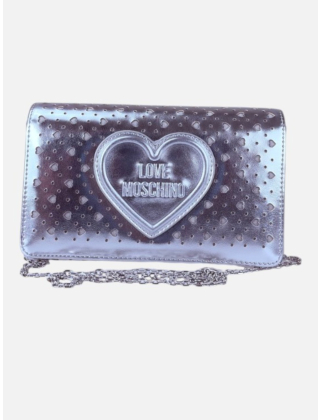 Love Moschino Torebka damska Szary/Srebrny, Imitacja skóry, JC4295PP0OKK1