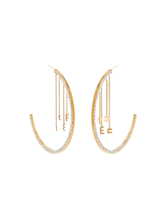 Kolczyki damskie OR62M42E2 Żółty/Złoty