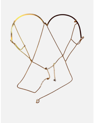 Elisabetta Franchi Naszyjnik damski Żółty/Złoty, Metal, CO35A62E1