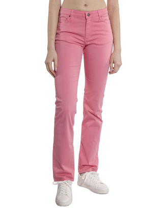 Jeansy damskie 3DYJ45 Y2VLZ Różowy