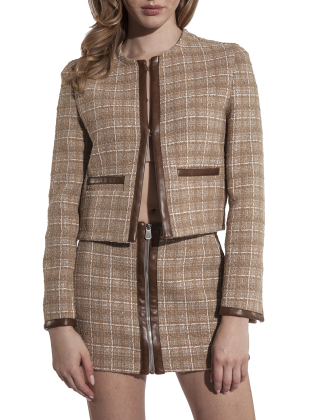 Marynarka damska 104834 A2B Beżowy