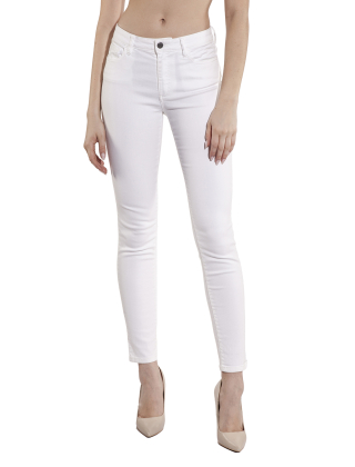 Jeansy damskie 8NYJ01 Y3TAZ Biały