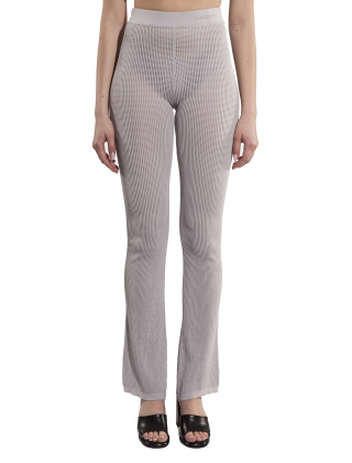 Spodnie damskie 8P0525 K102 Szary/Srebrny