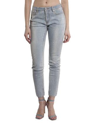 Jeansy damskie 3DYJ01 Y2VGZ Niebieski