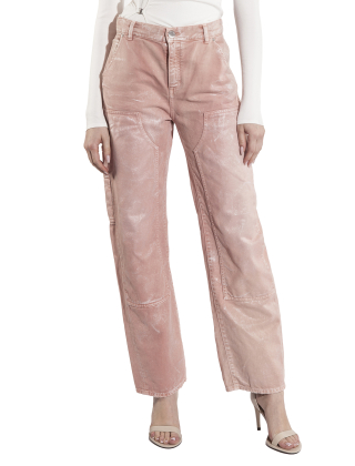 Jeansy damskie 104641 A2HU Różowy