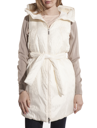 Kamizelka damska XW000212 AF10852 Kremowy