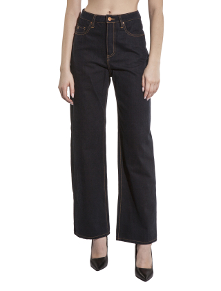 Jeansy damskie 8NYJ38 YWWWZ Granatowy