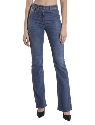 Jeansy damskie PJ57I41E2 Niebieski