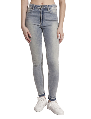 Jeansy damskie 3DYJ24 Y15GZ Niebieski