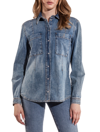 Koszula damska 8C0771 D098 Niebieski