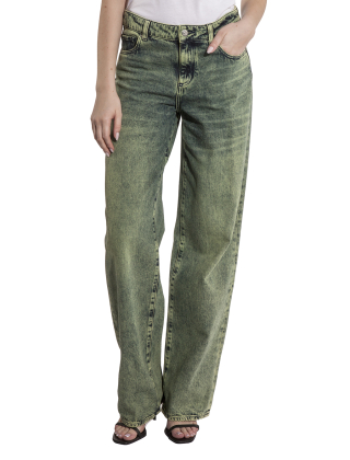 Jeansy damskie XW000056 AF12070 Zielony