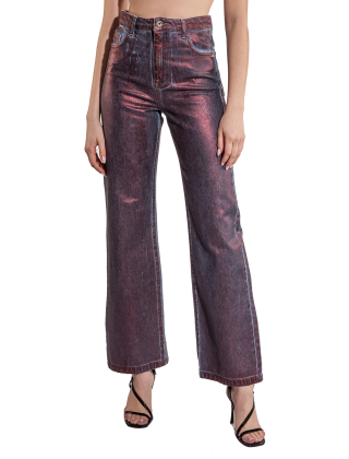 Jeansy damskie 8P0487 D095 Kolorowy