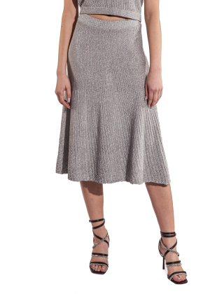 Spódnica GK97S42EF, Szary/Srebrny