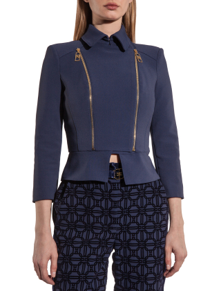 Elisabetta Franchi Marynarka damska Rozmiar: M, Granatowy, GI10046E2