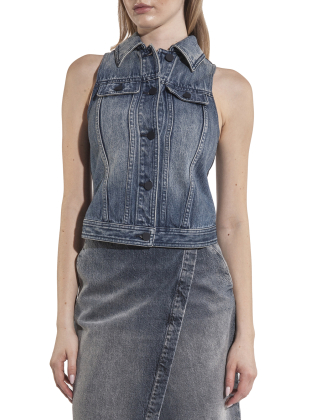 Kamizelka damska XW000558 AF12845 Niebieski