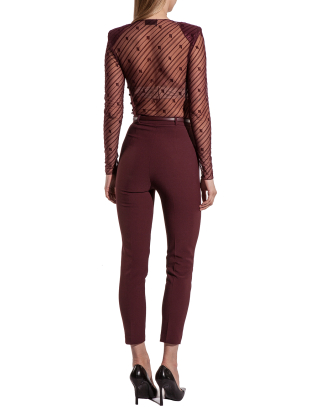 Elisabetta Franchi Kombinezon damski Rozmiar: XS, Bordowy, TU02146E2