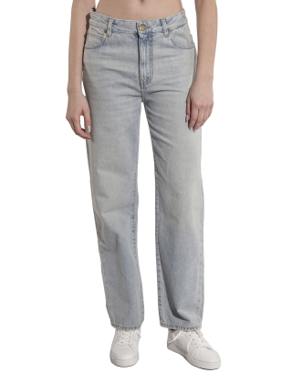 Jeansy damskie 100218 A144 Biały